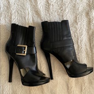 Michael Kors Leather Peep Toed Bootie